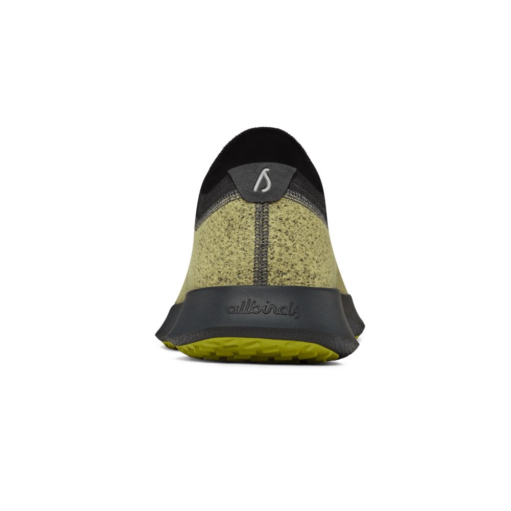 Allbirds Men\'s Running Shoes Olive/Black - Wool Dasher Mizzles - 75813AVYH